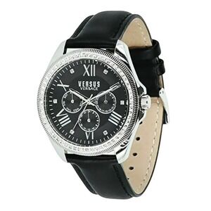 Versus Versace Chronograph Black Crystal Bezel Watch VSPEB0218 NIB $275